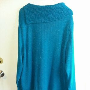 CJ Banks Sweaters - Beautiful teal sweater with metallic size 3X CJ Banks Sweaters - Beautiful teal sweater with metallic size 3X